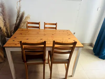 Dining Table with 4 chairs (ikea) for urgent sale