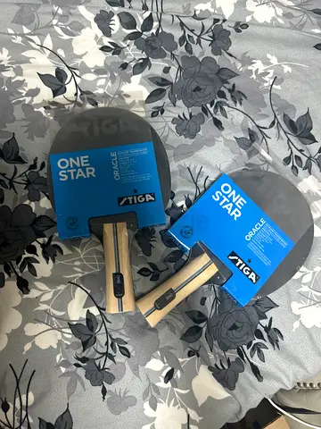Pair of STIGA One Star Table Tennis Rackets - New in Pack
