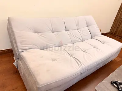 Light grey 3-seater sofa bed — good condition