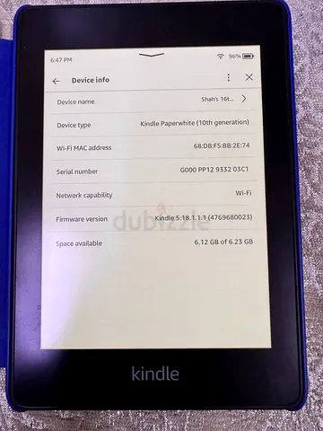 Amazon Kindle Paperwhite 10th Gen – 8 GB | Wi-Fi | Neon Blue Cover