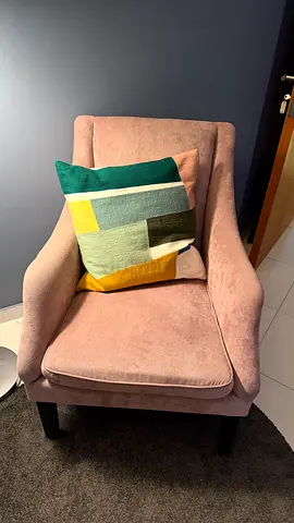 Comfortable Upholstered Accent Chair - Pink Velvet