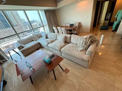 Selling Premium Quality Pan home feather filled modular sofa beige