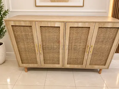 Rattan shoes cabinet