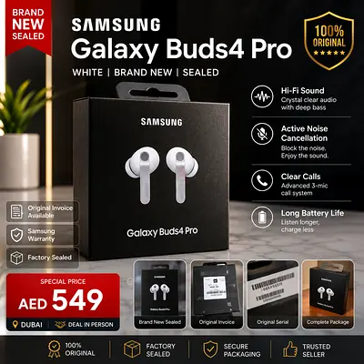 Samsung Galaxy Buds4 Pro White | Brand New Sealed | Original Invoice