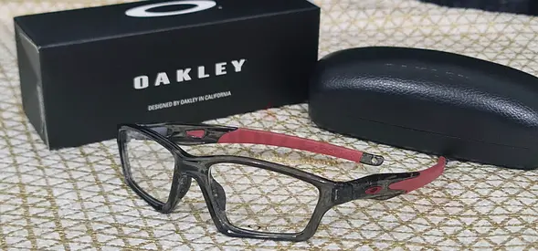 Oakley Prescription Frame with Case - Clear/Red Sport Design