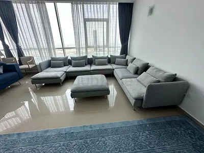 Comfortable IKEA Sodhremn U Shape Sofa light gray