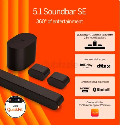 VIZIO 5.1 SE Soundbar Dolby Atmos Home theater System
