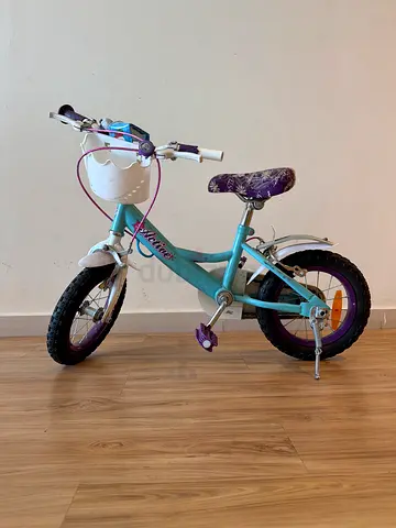 Children's 12" Bicycle  - Light Blue & Purple