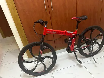 Red Foldable Mountain Bike - Good Condition