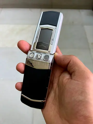 Used Vertu Constellation Ayxta Flip Black Keypad Mobile Phone