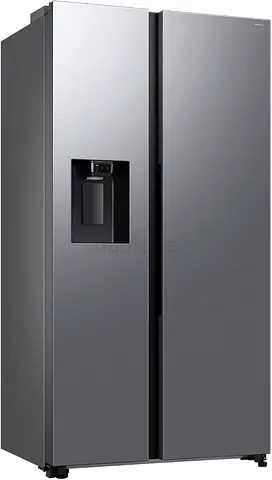 Side-by-side stainless steel fridge with water dispenser - good condition