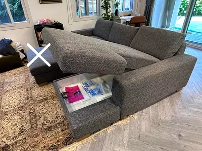 Amazing Condition IKEA Sorvoline L Shape Sofa dark gray with Storage