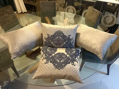 Luxury Embroidered Decorative Cushion Set – 4 Pieces
