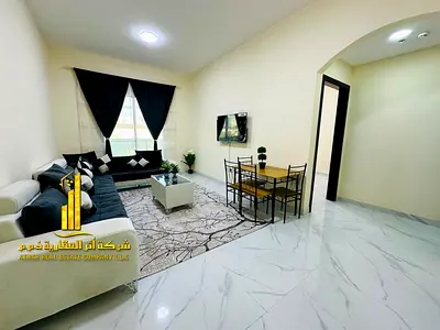 ✨ أفخم شقة بمساحة كبيرة غرفة وصالة للإيجار الشهري في الراشدية 3 خلف جراند مول وبالقرب من كورنيش عجمان✨ غرفة وصالة مفروش بالكامل بمساحة واسعة وتصميم ر
