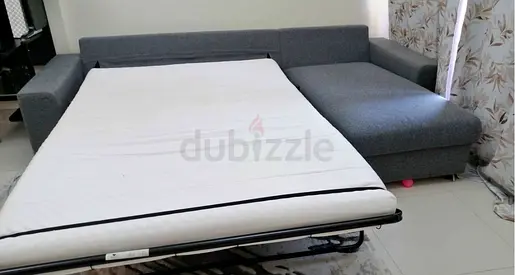 Grey Sectional Sofa Bed with Pull Out Mattress vimle
