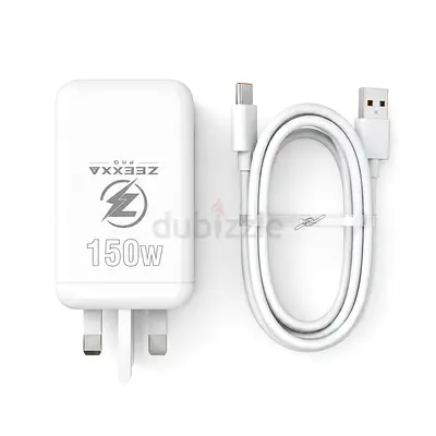 ZEEXXA PRO 150W Fast Charger 3A-3C Multi Ports with Fast Charging 7A Cable - White