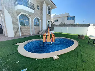 With swimming pool 5 Bed room Hall Majlis Maids room big yard parking laundry room big gardan 130k in sharqan