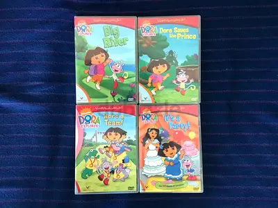 4 Dora The Explorer DVDs (ENGLISH/ARABIC-DUBBED)