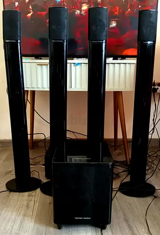 Harman Kardon 5.1 Home Theater Speakers with Subwoofer (Set of 5)