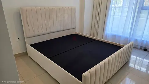King Size Bed with Padded Headboard