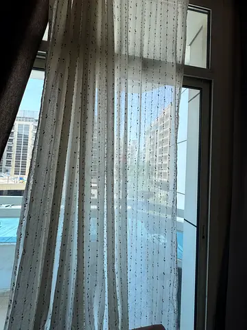 Light Sheer White Curtains - Good Condition