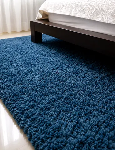 Deep Blue Shaggy Rug 2x3 m - Crate and Barrel - Excellent Condition