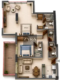 EXTENDED 2BR | RR RESIDENCE | SPACIOUS LAYOUT | PRIME INVESTMENT
