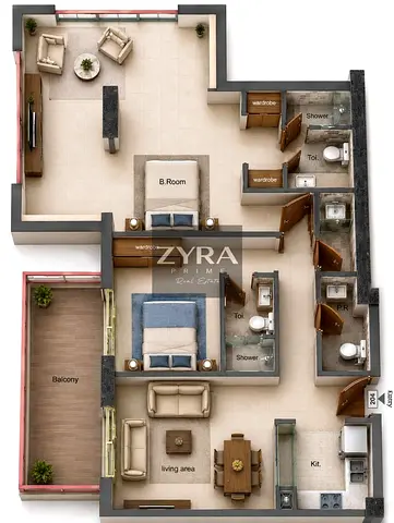 EXTENDED 2BR | RR RESIDENCE | SPACIOUS LAYOUT | PRIME INVESTMENT