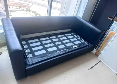 Black Leather Sofa Bed vimle perfect