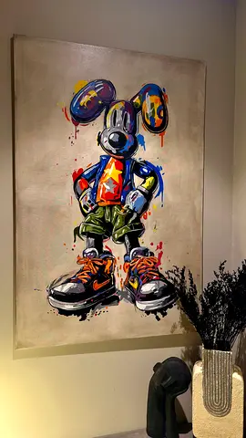 Hand-Painted Pop Art Painting 120x80 cm
