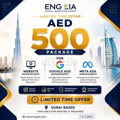 AED 500 – Website + Google & Meta Ads Management