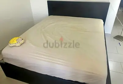 IKEA  Queen Size Bed + 2 Storage Drawers + Mattress