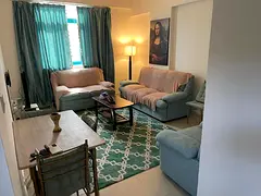 For monthly rent: One-bedroom apartment with a living room, fully furnished with excellent furniture