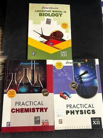 Set of Class XII Practical Science Books — Physics, Chemistry, Biology (Lab Manuals)