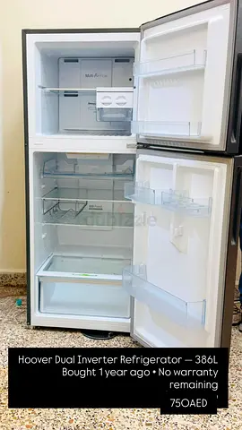 Hoover Dual Inverter Refrigerator — 386L (FOR PICK UP AT NAD AL HAMAR DUBAI)