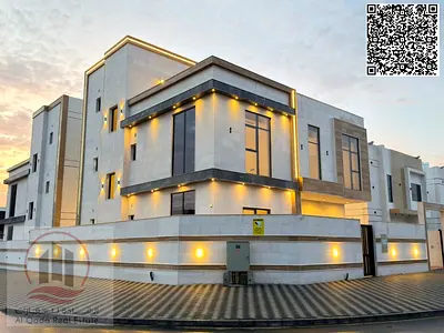 Villa for sale in Al-Haliyo | Modern corner villa, 7 rooms + roof | Ownership all nationalities, price includes registration and ownership fees