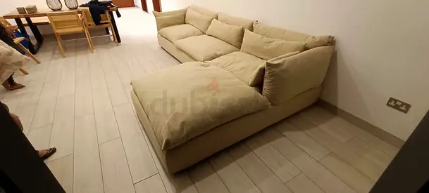 Comfortable marina home Feather filled sofa beige Color