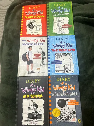 13 books of Diary of a Wimpy Kid / prices are negotiable / some hardcover and some paperback