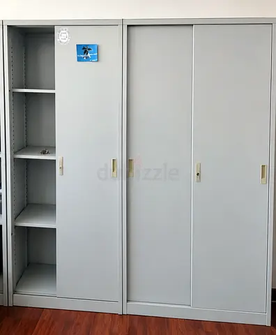 3 nos - steel cupboard Gray Metal Sliding Door  Storage Cabinet - 3 Doors