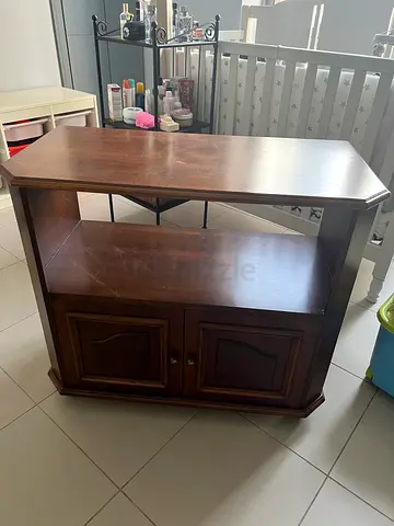Sturdy Wood TV Stand and Entertainment Center with Storage