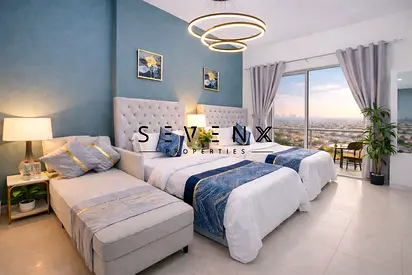 Furnished 2BR Apartment | Global Golf Residence 2 | Balcony with Skyline View