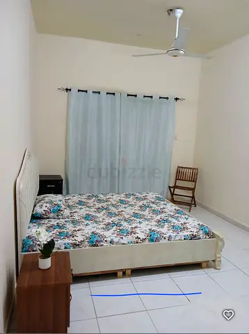 Queen bed with mattress, bedside tables and curtains - good condition
