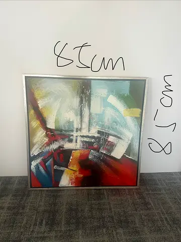 Abstract Framed Painting 81 x 81 cm