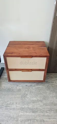 Twl Solid wood 2 draw bed side tables  from Crate & Barrell
