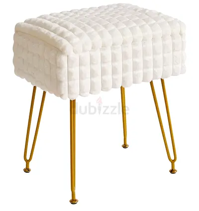 IBUYKE Rectangle Stool Chair with Storage Space, Footrest Ottoman, Small Side Table for makeup desk