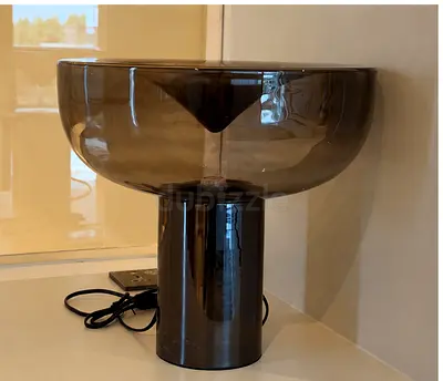 Smoked Glass Table Lamp