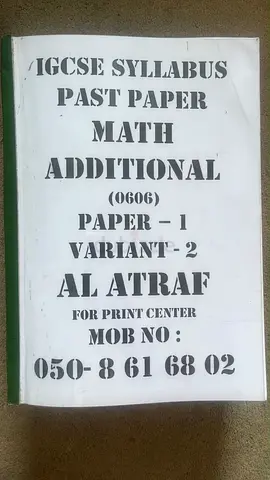 IGCSE Additional Math (0606) Past Papers - Paper 1 Variant 2 (Printed Compilation)