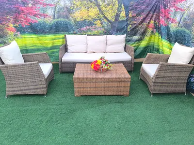 Beautiful 5 Seater Outdoor Garden Rattan Sofa Set