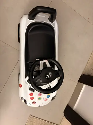 White Mercedes Ride-On Push Car for Toddlers