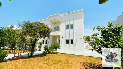 The most beautiful villa in Al Jazat consists of 2 floors. The first floor has a hall, a majlis (re
